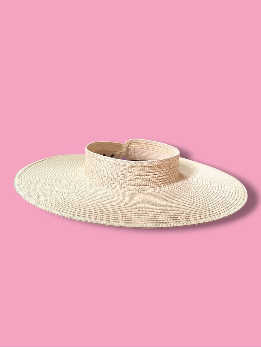 Shade & Shore Wide Brim Straw Sun Visor in Natural